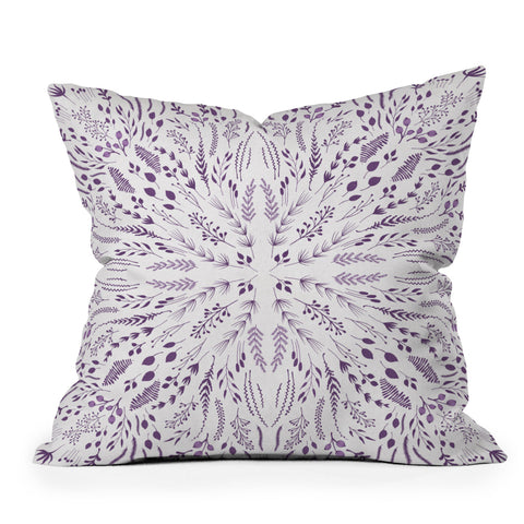 Iveta Abolina Lavender Maze Throw Pillow