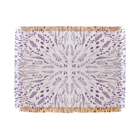 Iveta Abolina Lavender Maze Throw Blanket