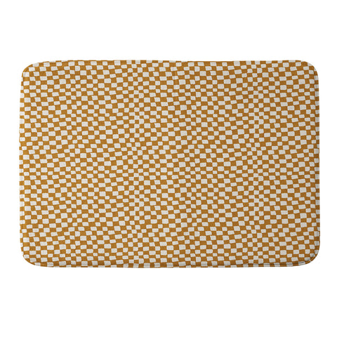 Iveta Abolina Lazy Checker Caramel Memory Foam Bath Mat
