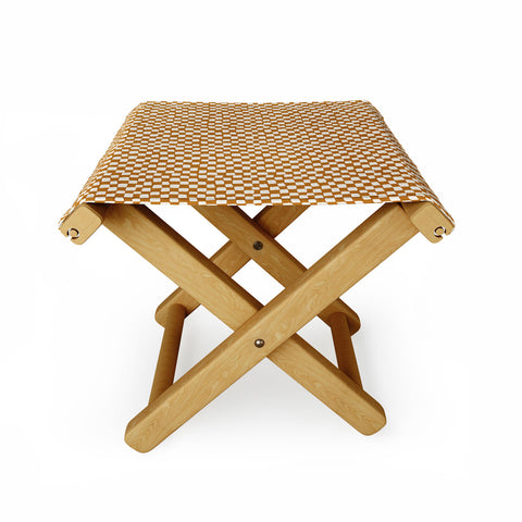 Iveta Abolina Lazy Checker Caramel Folding Stool