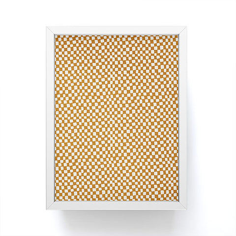 Iveta Abolina Lazy Checker Caramel Framed Mini Art Print