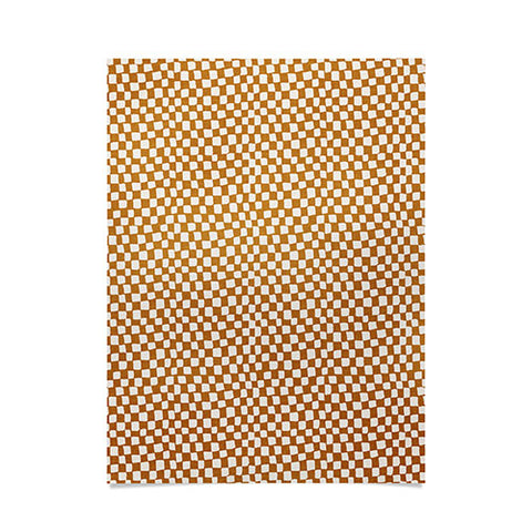 Iveta Abolina Lazy Checker Caramel Poster