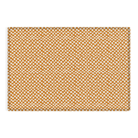 Iveta Abolina Lazy Checker Caramel Outdoor Rug