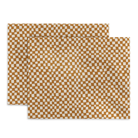 Iveta Abolina Lazy Checker Caramel Placemat