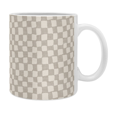 Iveta Abolina Lazy Checker Dove Grey Coffee Mug