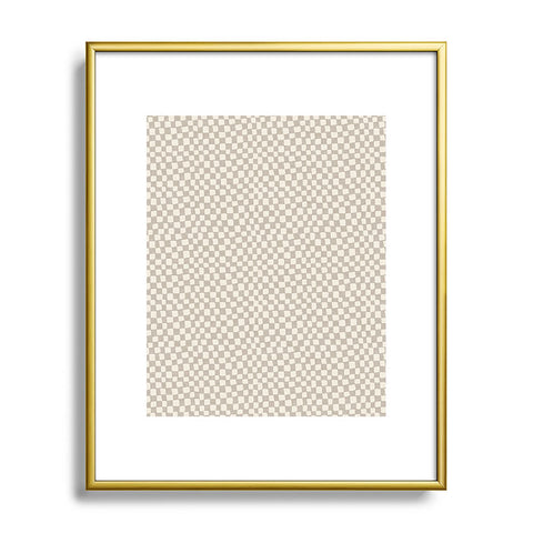Iveta Abolina Lazy Checker Dove Grey Metal Framed Art Print