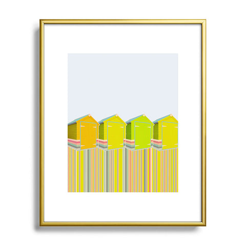 Iveta Abolina Lets Live in a Beach Shed Metal Framed Art Print