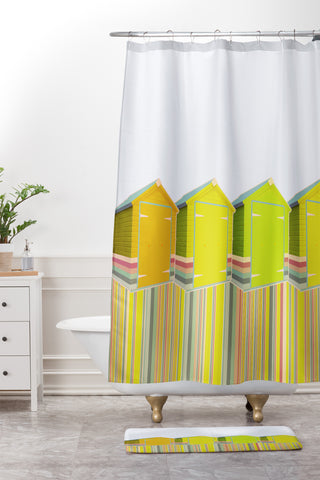 Iveta Abolina Lets Live in a Beach Shed Shower Curtain And Mat