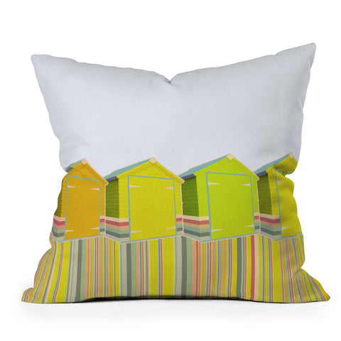 Iveta Abolina Lets Live in a Beach Shed Throw Pillow