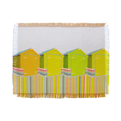 Iveta Abolina Lets Live in a Beach Shed Throw Blanket