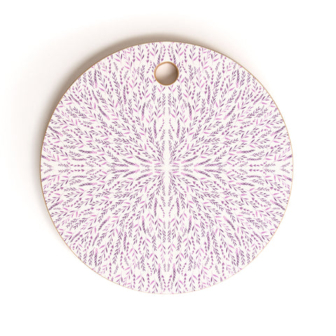 Iveta Abolina Lilac Lace Cutting Board Round