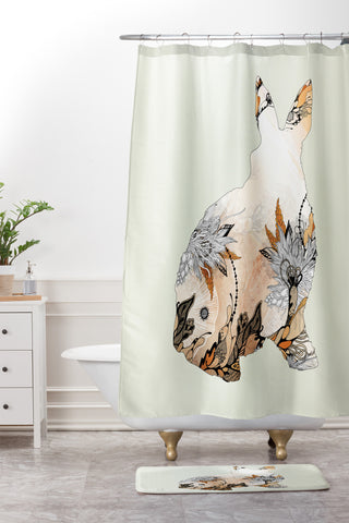 Iveta Abolina Little Rabbit Shower Curtain And Mat