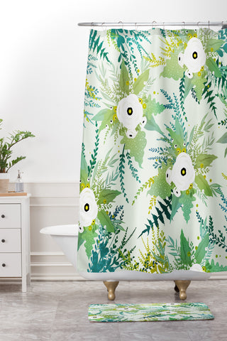 Iveta Abolina Lula Garden I Shower Curtain And Mat