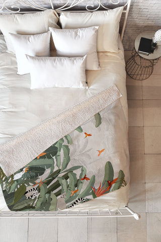 Iveta Abolina Madagascar Palm Fleece Throw Blanket