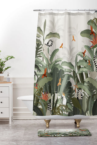 Iveta Abolina Madagascar Palm Shower Curtain And Mat