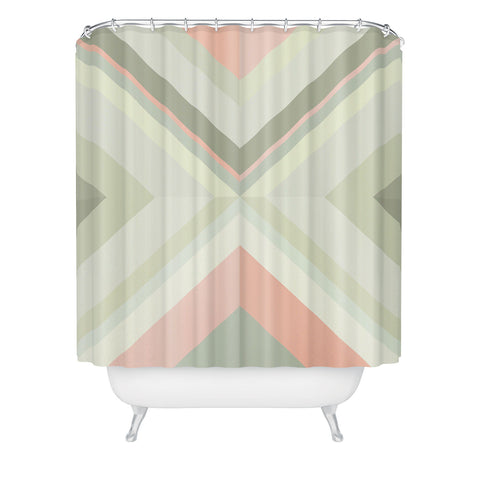 Iveta Abolina Matcha Chevron Shower Curtain