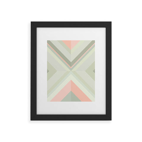 Iveta Abolina Matcha Chevron Framed Art Print