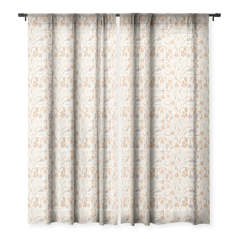 Iveta Abolina Matisse Garden Neutral Sheer Window Curtain