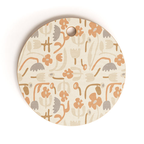 Iveta Abolina Matisse Garden Neutral Cutting Board Round