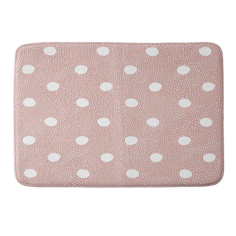 Iveta Abolina Mauve Polka Memory Foam Bath Mat