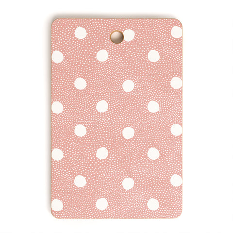 Iveta Abolina Mauve Polka Cutting Board Rectangle
