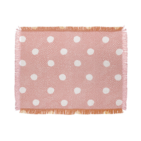 Iveta Abolina Mauve Polka Throw Blanket
