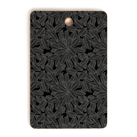 Iveta Abolina Melisande Line Black and White Cutting Board Rectangle