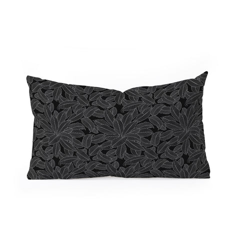 Iveta Abolina Melisande Line Black and White Oblong Throw Pillow