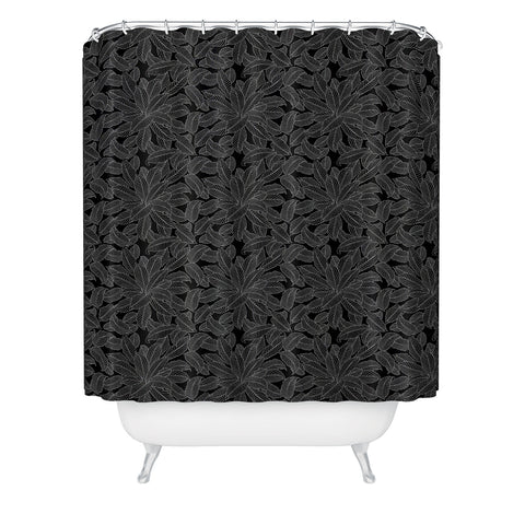 Iveta Abolina Melisande Line Black and White Shower Curtain
