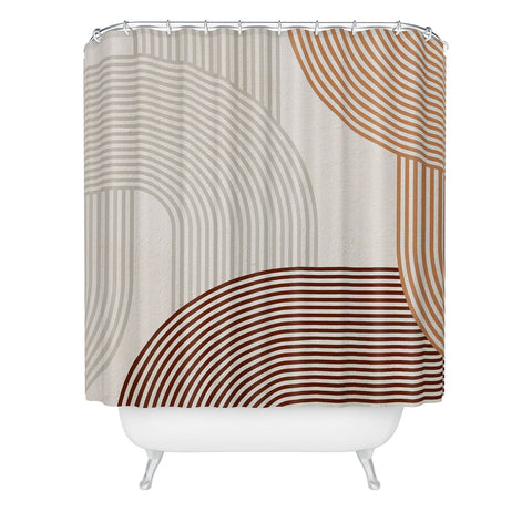 Iveta Abolina Mid Century Line Art I Shower Curtain