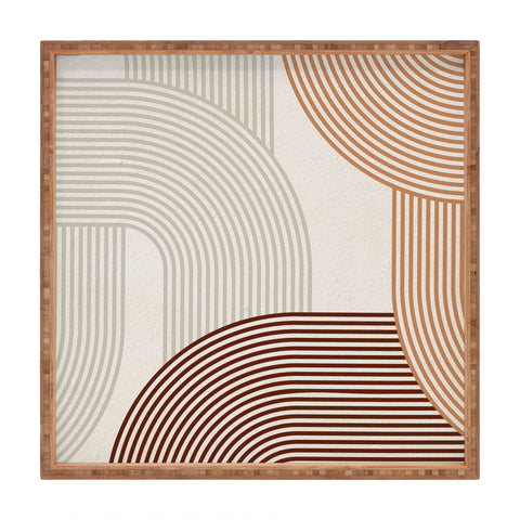 Iveta Abolina Mid Century Line Art I Square Tray