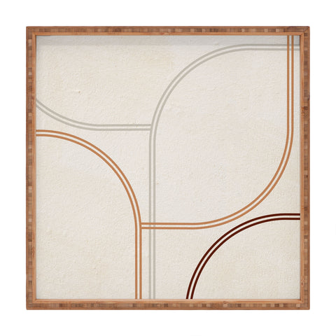 Iveta Abolina Mid Century Line Art II Square Tray