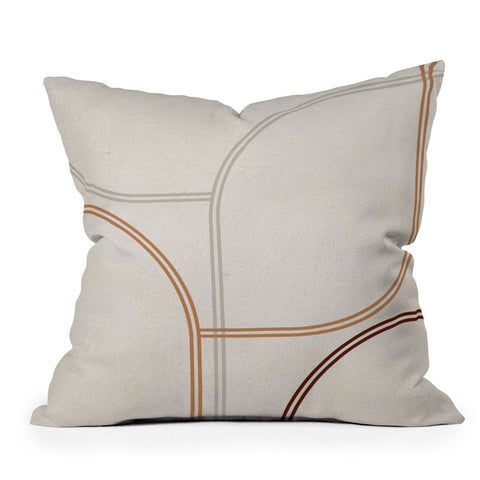 Iveta Abolina Mid Century Line Art II Throw Pillow