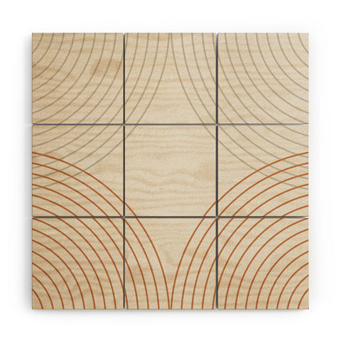 Iveta Abolina Mid Century Line Art III Wood Wall Mural