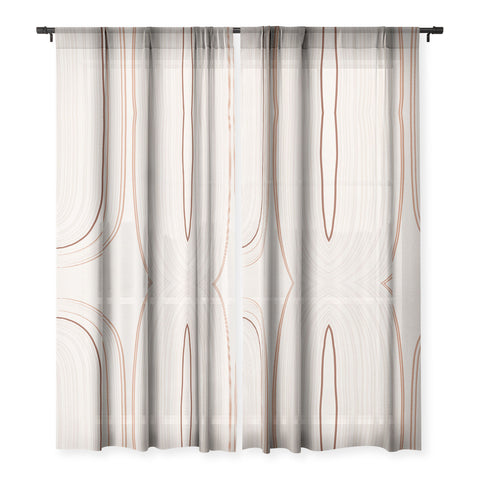 Iveta Abolina Mid Century Line Art IX Sheer Non Repeat