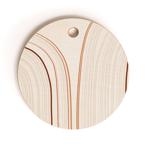 Iveta Abolina Mid Century Line Art IX Cutting Board Round