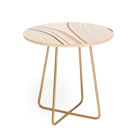 Iveta Abolina Mid Century Line Art IX Round Side Table