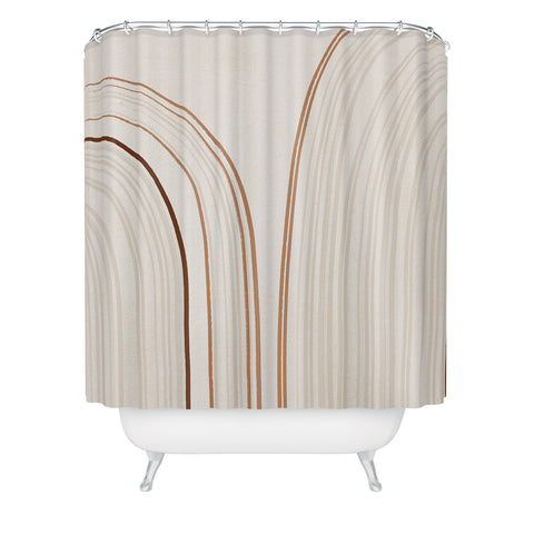 Iveta Abolina Mid Century Line Art IX Shower Curtain