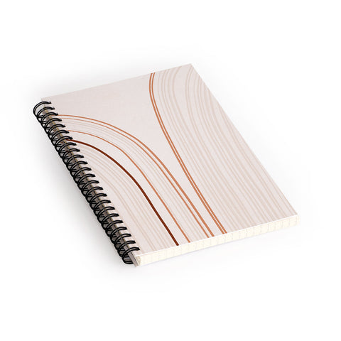 Iveta Abolina Mid Century Line Art IX Spiral Notebook