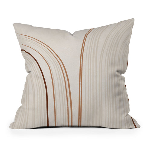 Iveta Abolina Mid Century Line Art IX Throw Pillow