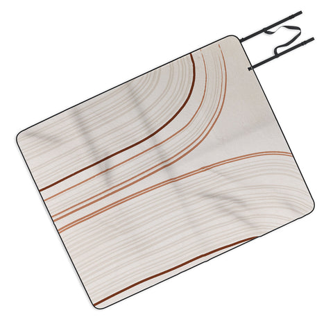 Iveta Abolina Mid Century Line Art IX Picnic Blanket