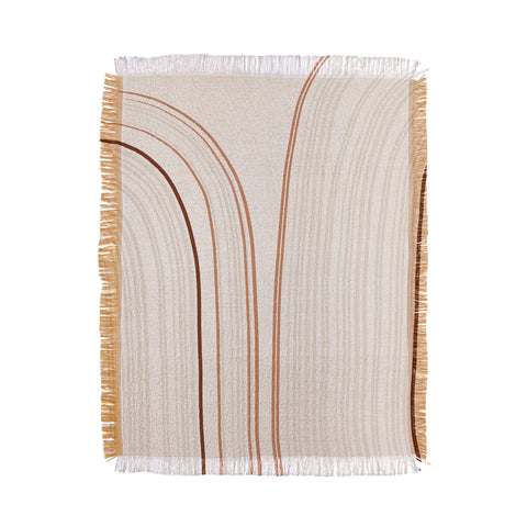 Iveta Abolina Mid Century Line Art IX Throw Blanket