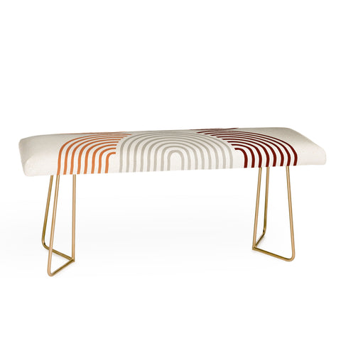 Iveta Abolina Mid Century Line Art VII Bench