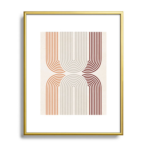Iveta Abolina Mid Century Line Art VII Metal Framed Art Print
