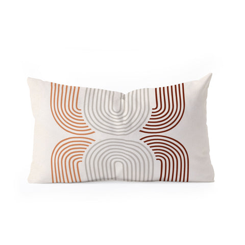 Iveta Abolina Mid Century Line Art VII Oblong Throw Pillow