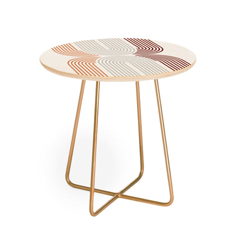 Iveta Abolina Mid Century Line Art VII Round Side Table