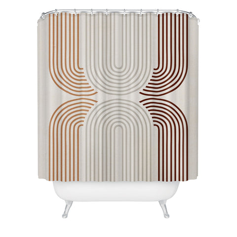 Iveta Abolina Mid Century Line Art VII Shower Curtain