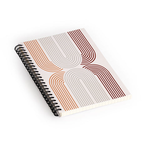 Iveta Abolina Mid Century Line Art VII Spiral Notebook