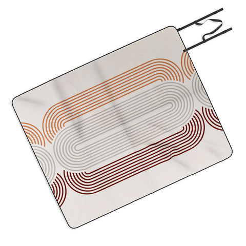 Iveta Abolina Mid Century Line Art VII Picnic Blanket