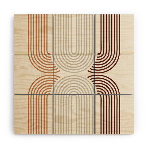 Iveta Abolina Mid Century Line Art VII Wood Wall Mural